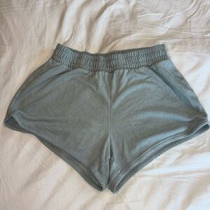 teal terry cloth shorts